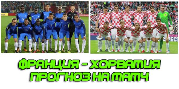 Кто станет чемпионом мира по футболу Франция или Хорватия?
